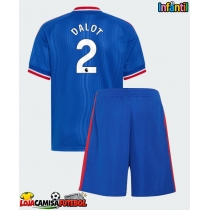 Camisa de Futebol Manchester United Diogo Dalot #2 Equipamento Secundário Infantil 2026-27 Manga Curta (+ Calças curtas)